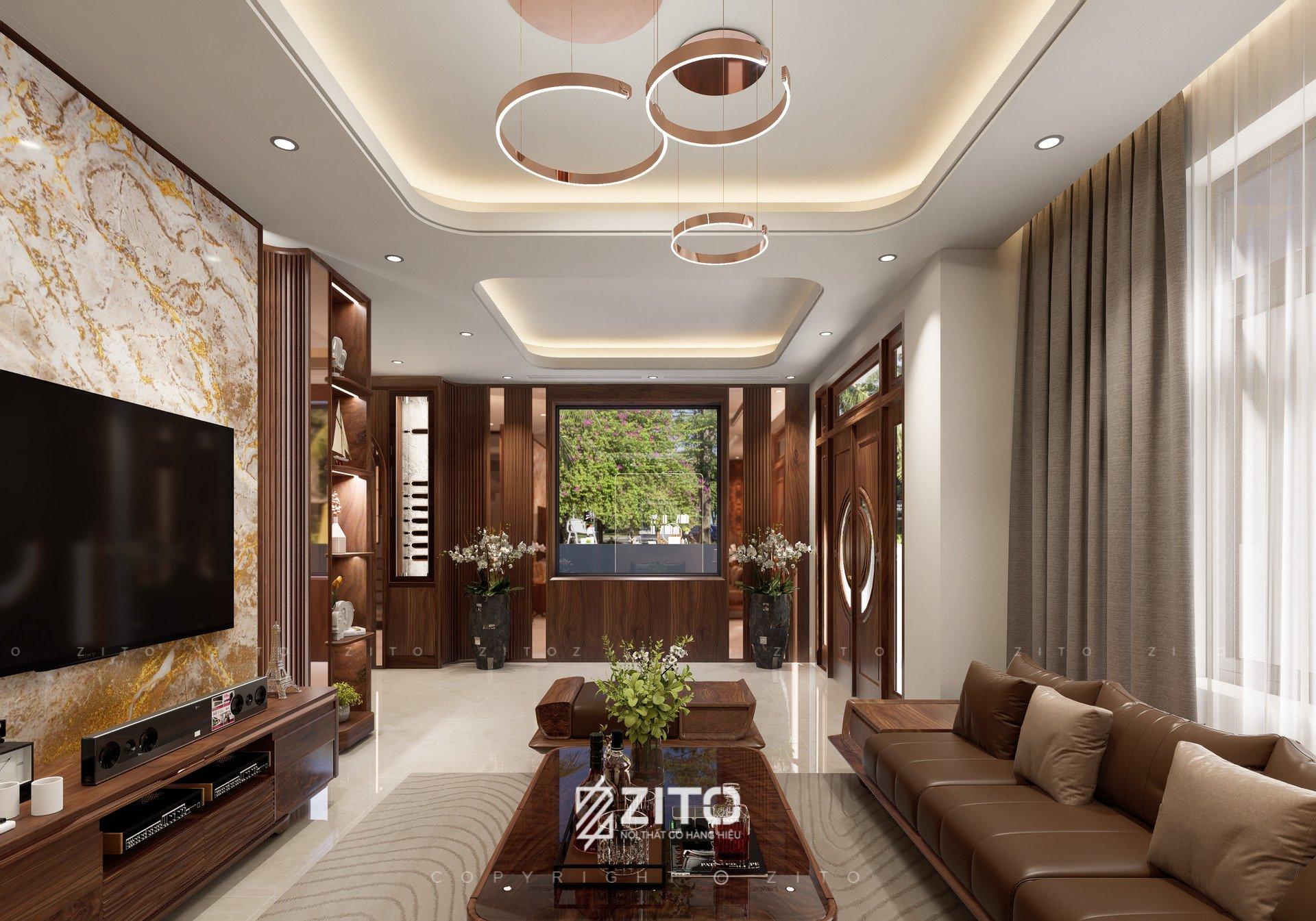 ZITO tận dụng vách cửa sổ tạo nên một bức tranh phong thủy tự nhiên cho không gian 